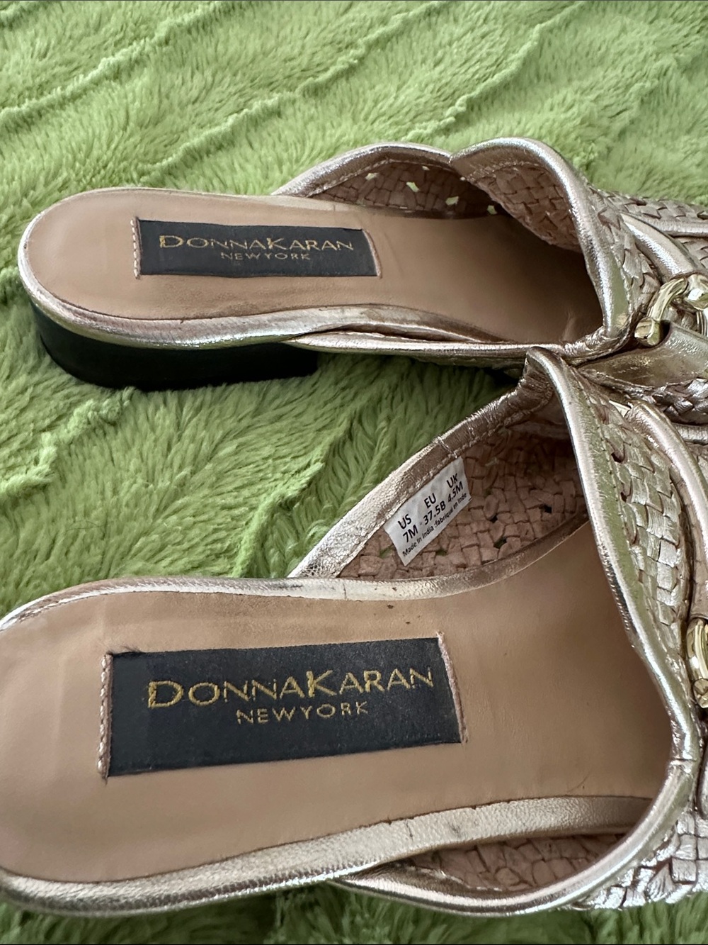 Donna Karan Metallic Woven Mule - Gold - Picture 2 of 2